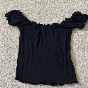 Brandy Melville Black Off-Shoulder Women's Top